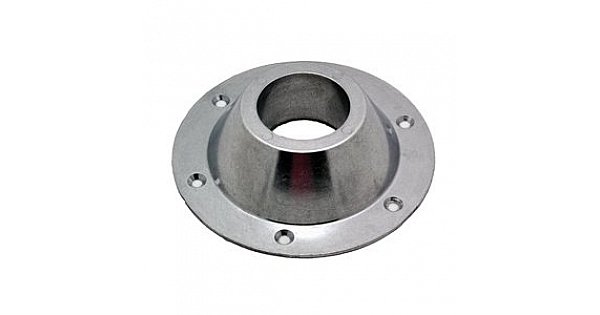 thumbnail image 2 of Set Of 2 Recessed Mount Pedestal Table Leg Bases - 6 1/4 Inch For 2 1/4 Inch Pole - Black 2 of 6