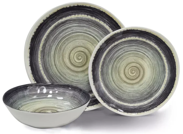 Melamine 12 Piece Set Camping Tableware Dinner Set Florence - Vanilla Leisure - Image 2