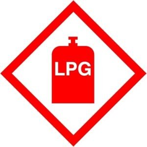 LPG Diamond Sticker 100mm x 100mm
