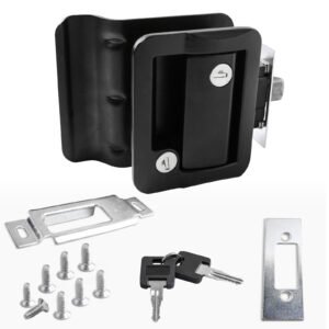 Trailer Door Lock w/ Deadbolt - Black